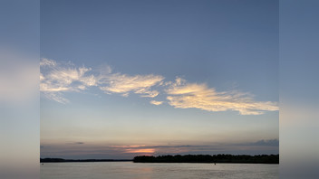 Sunset at river